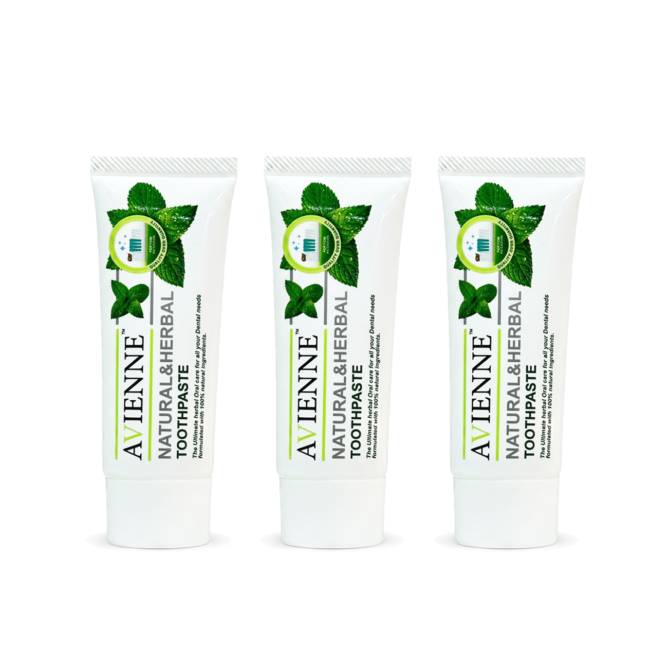 3 pcs Avienne Natural & Herbal Toothpaste